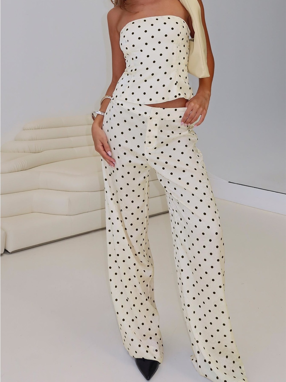 Polka Dot Set: strapless top and trousers